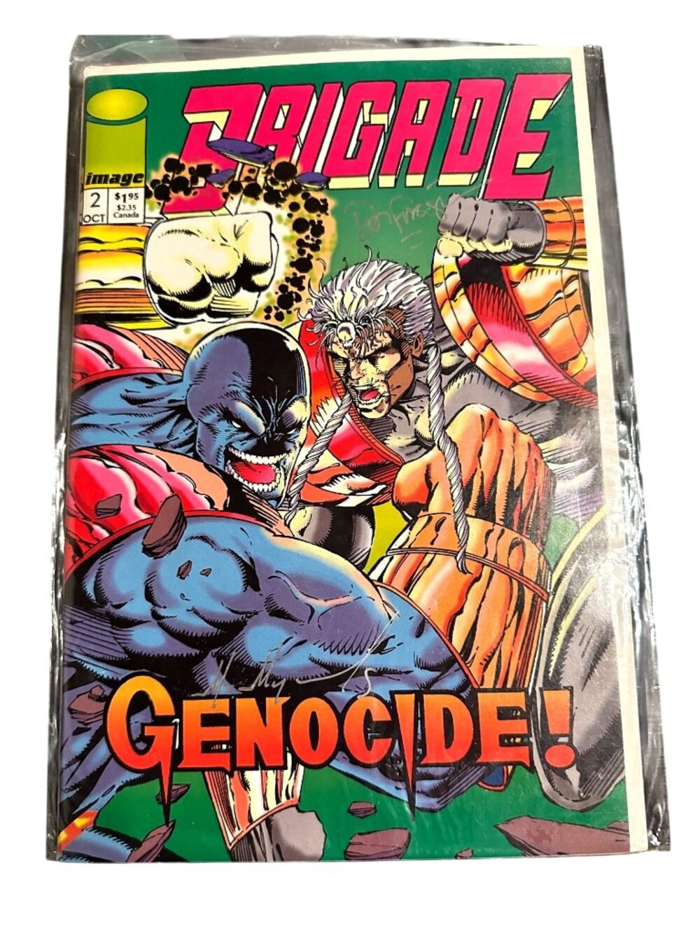 Brigade #2 Image Comics October 1993 Signed Genocide Cover